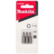 Биты Makita Тоrх Т15 25мм 3шт (B-23606)