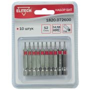 1820.072600 Набор бит, сталь S2, блистер, TORX 8 x 50 мм, 10 шт пр-во «ELITECH»